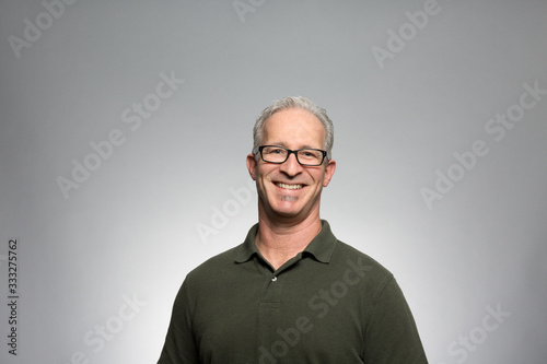 Studio portrait of a happy businessman
