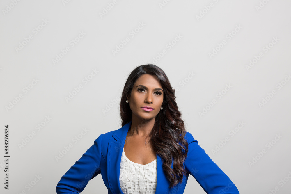 Fototapeta premium Studio portrait of a serious businesswoman