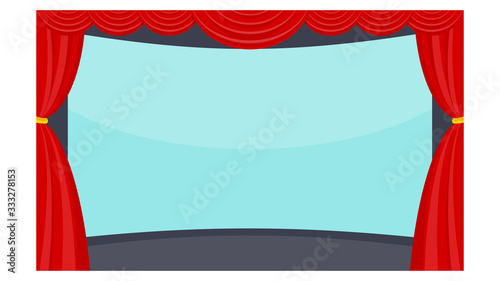 Cinema seats illustration. Flat vector objects isolated on a white background.