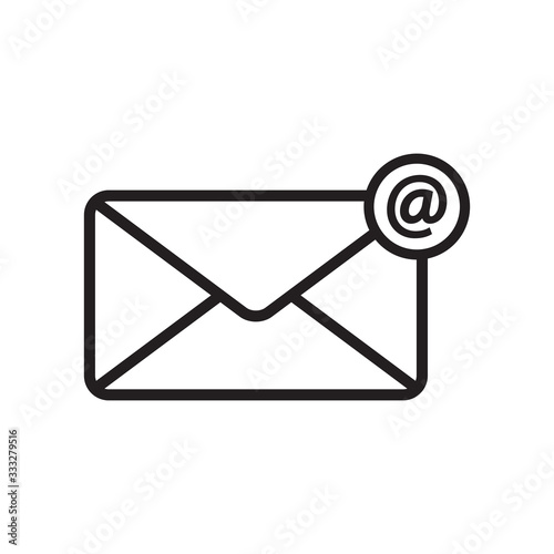 envelope icon in trendy flat design