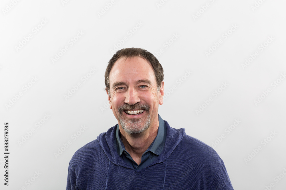 Fototapeta premium Studio portrait of a man laughing
