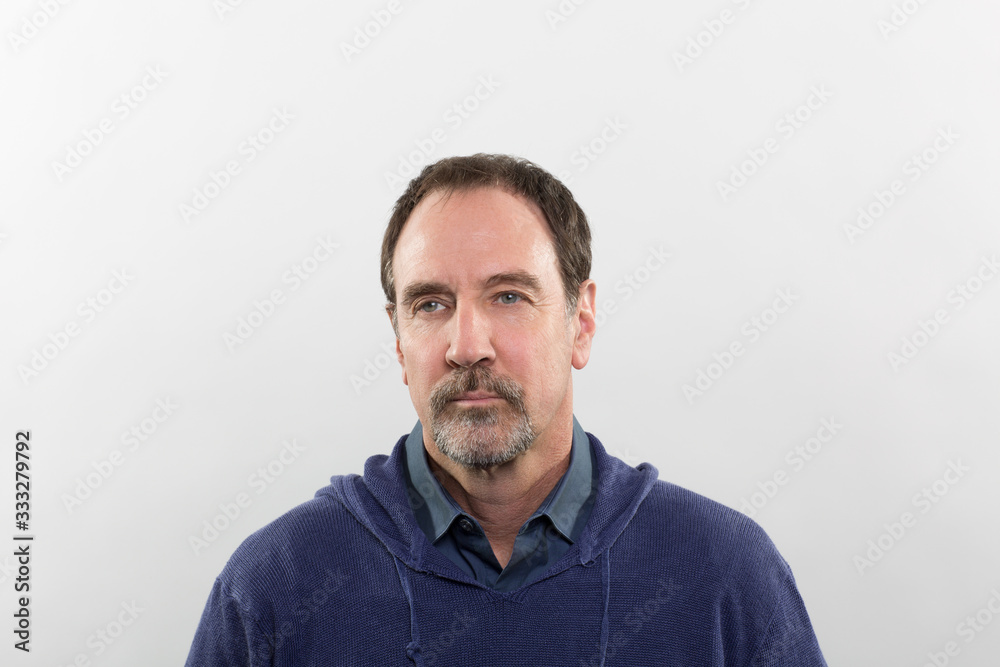 Fototapeta premium Studio portrait of a man contemplating