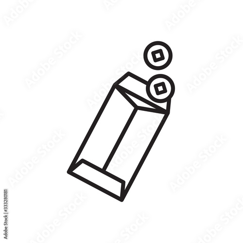 envelope icon in trendy flat design