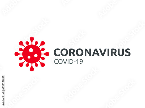 Coronavirus corona virus symbol covid-19 covid19 covid sign. Danger infection influenza. Pandemic risk vector icon.