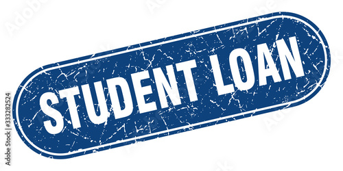 student loan sign. student loan grunge blue stamp. Label