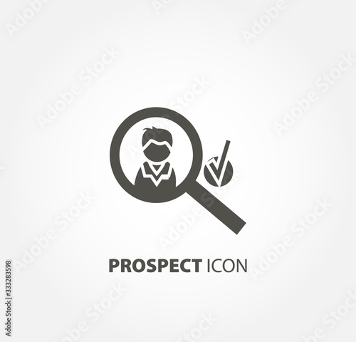 prospect worker icon. worker choice design element