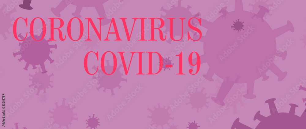 Minimalistic coronavirus concept banner
