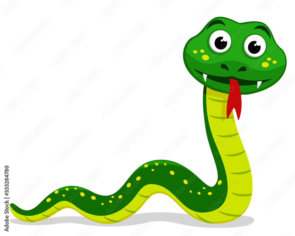 The snake creeps and shows tongue. Viper on a white The snake creeps and shows tongue. Viper on a white