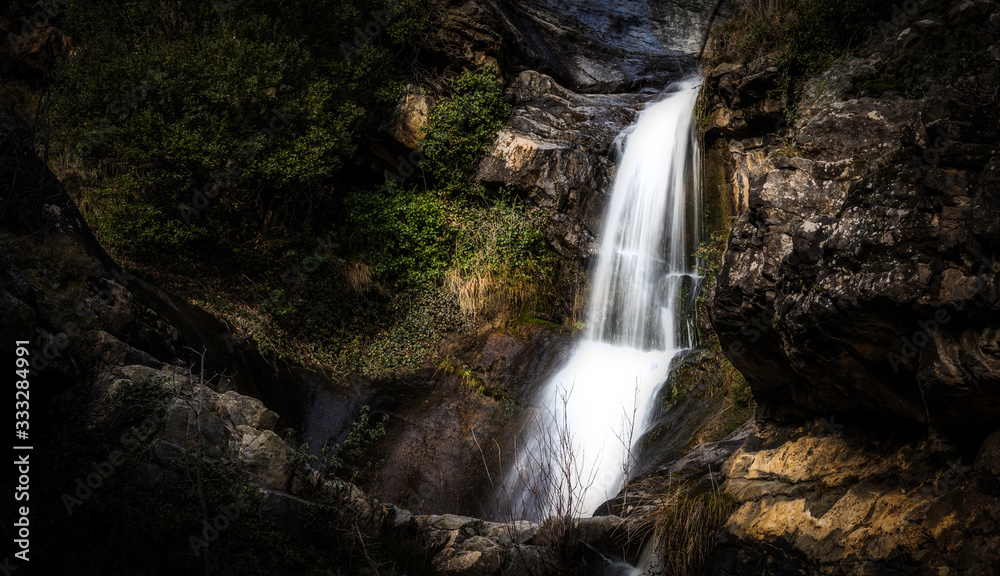 waterfalls of clean water from the mountain