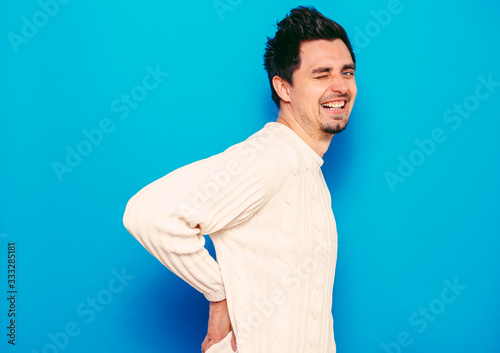 man with backache photo