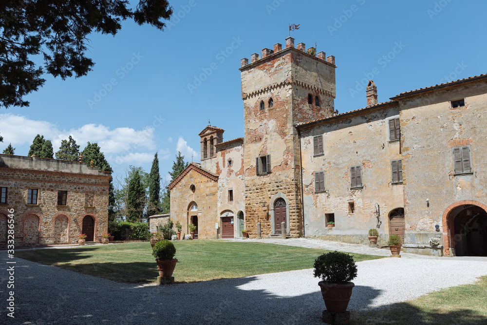 Tuscany Medieval Castel and Church