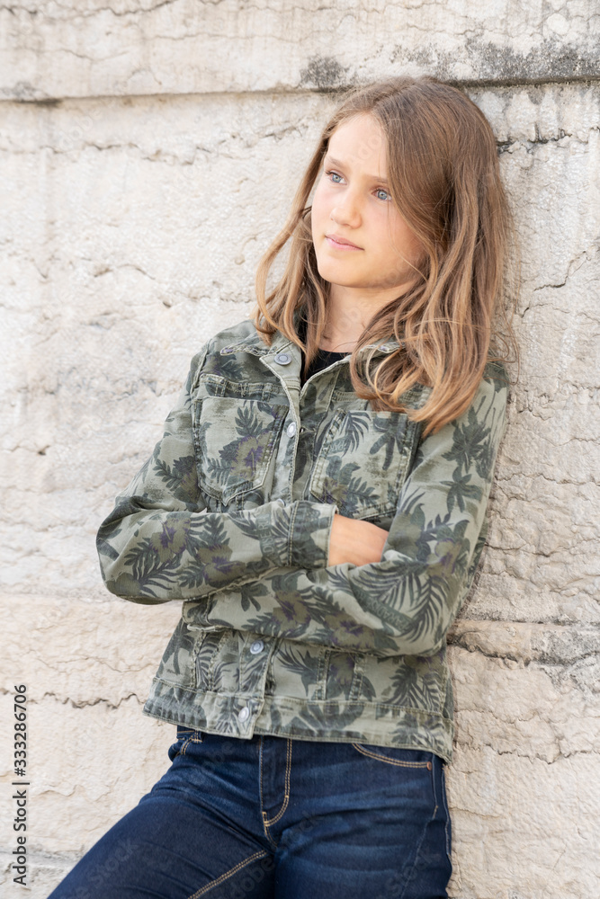 Vertical portrait of young girl Vertical portrait of young girl