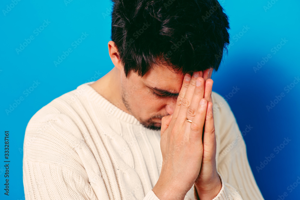 Fototapeta premium Prayer. Man.