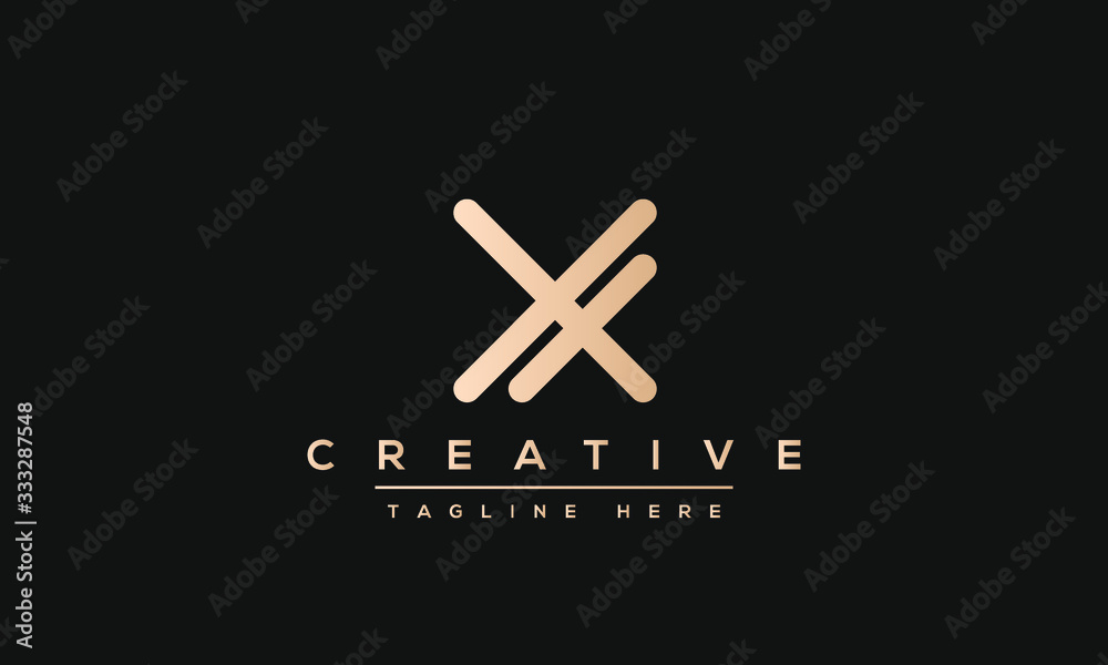 Obraz premium X letter logo Design Modern Monogram Icon. X XX initials based Template and Letters in vector.
