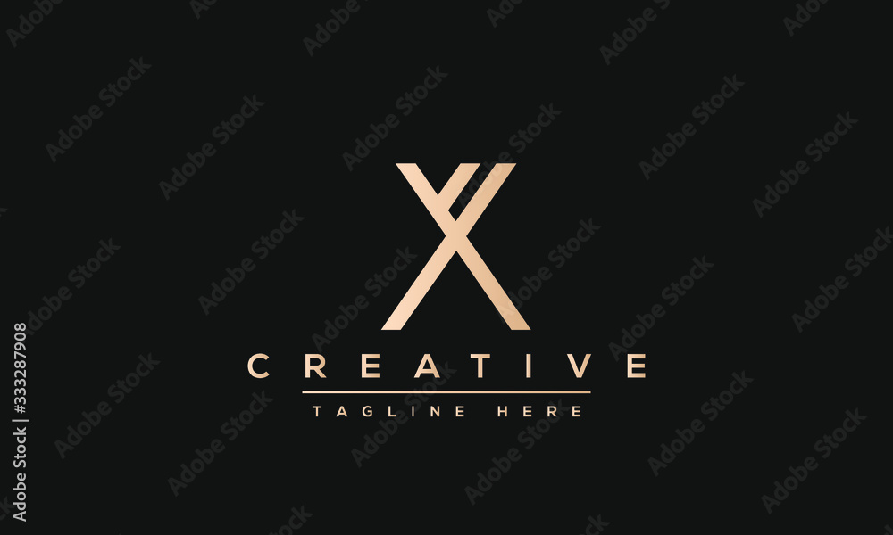 Fototapeta premium X letter logo Design Modern Monogram Icon. X XX initials based Template and Letters in vector.