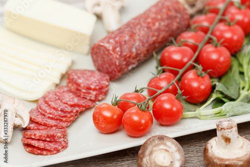 Food ingredients for pizza ...