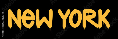 Tag inscription New York Graffiti lettering