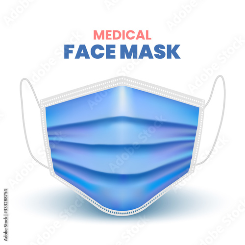 Medical face mask. Vector illustration.