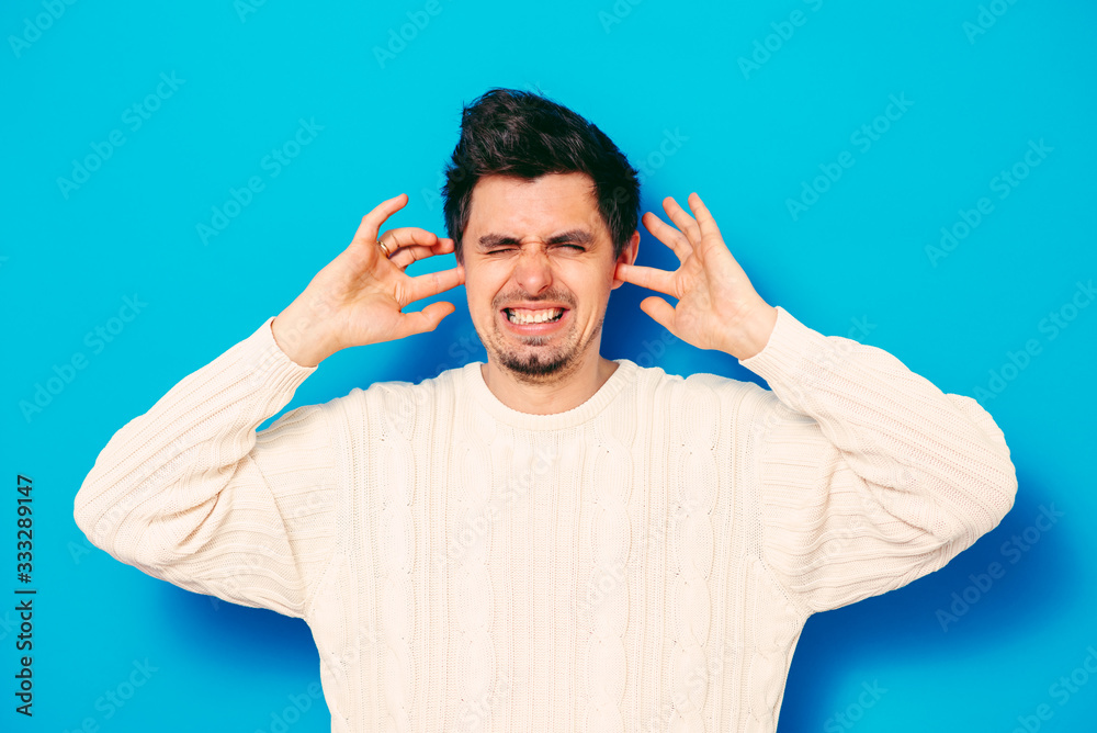 Close ears man Close ears man