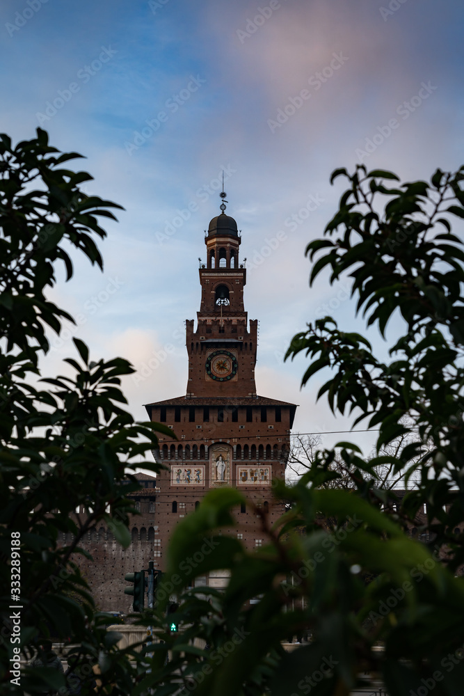 Sforzesco Castle in Milan Italy