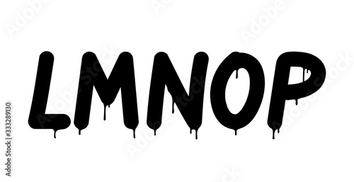 Graffiti tag style alphabet