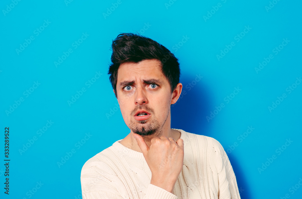 Obraz premium Man is surprised