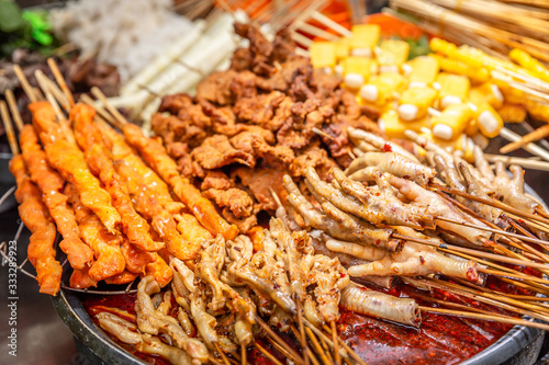 Street food in asia, China.