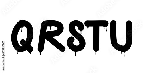 Graffiti tag style alphabet