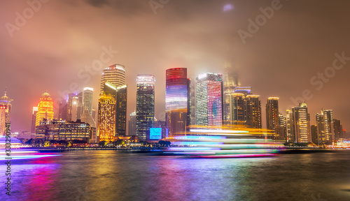 Photography shanghai skyline panoramic view