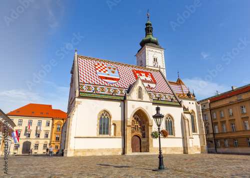 St Mark church in zagreb croatia. photo