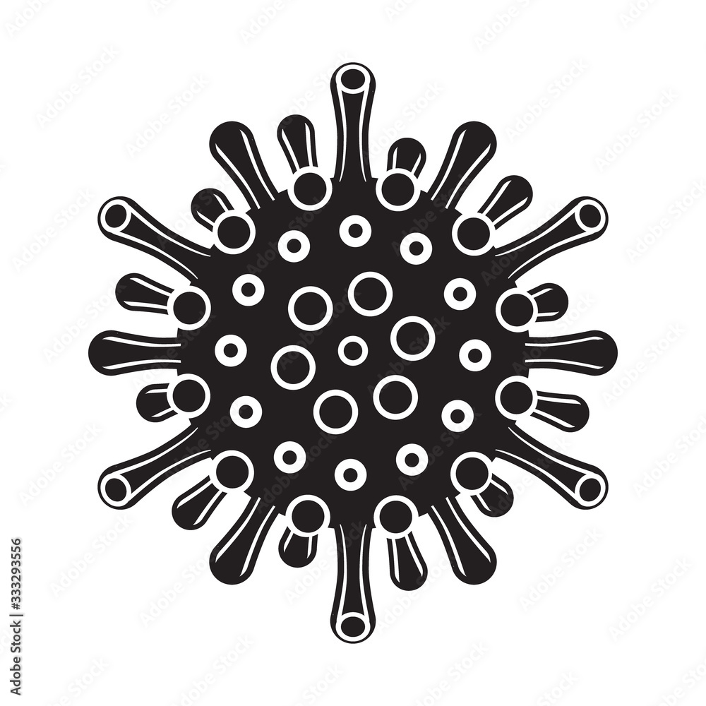 Obraz premium Coronavirus Covid-19 virus icon. Vector illustration