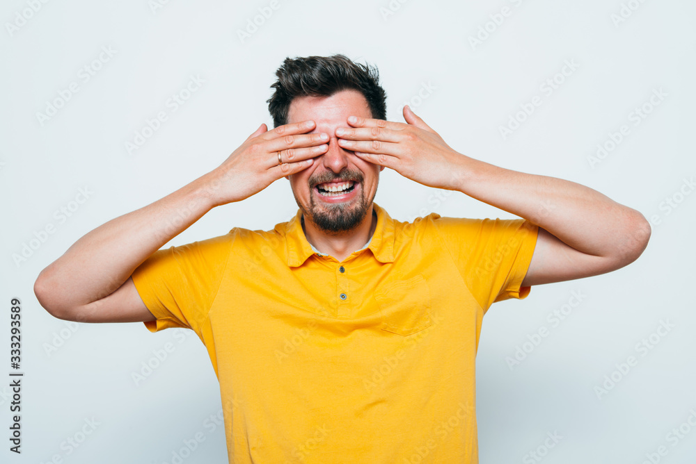 man covered his face with his hands man covered his face with his hands