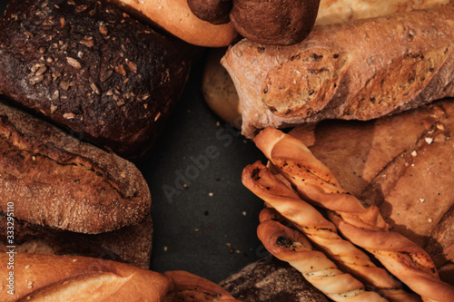 Fragrant bread on the table...