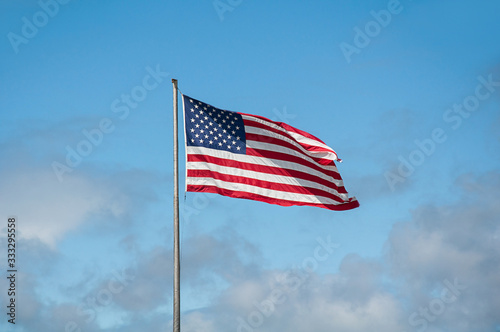 American flag waving
