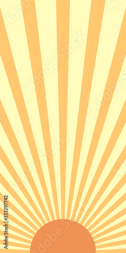 Vector vertical comic book background with sunburst pattern in retro pop art style.