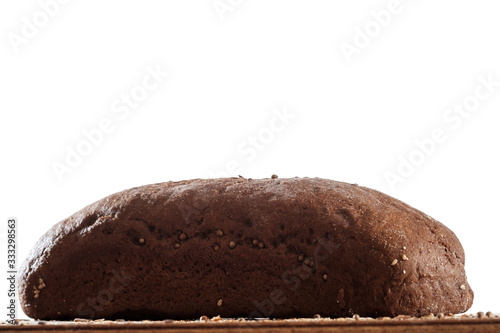baked bread isolated on whi...