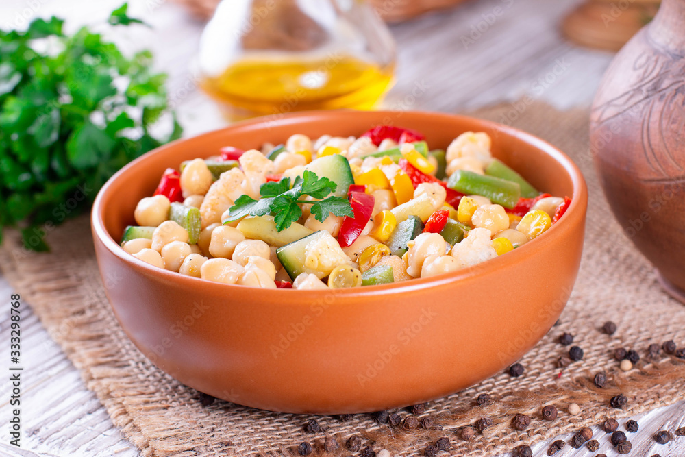 Stewed chickpea with vegetables Stewed chickpea with vegetables