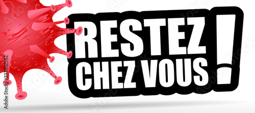restez chez vous covid 19 coronavirus bannière