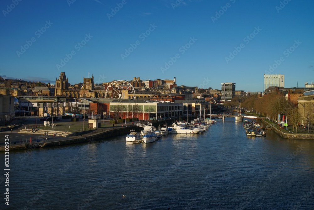 Panorama of Bristol City in UK