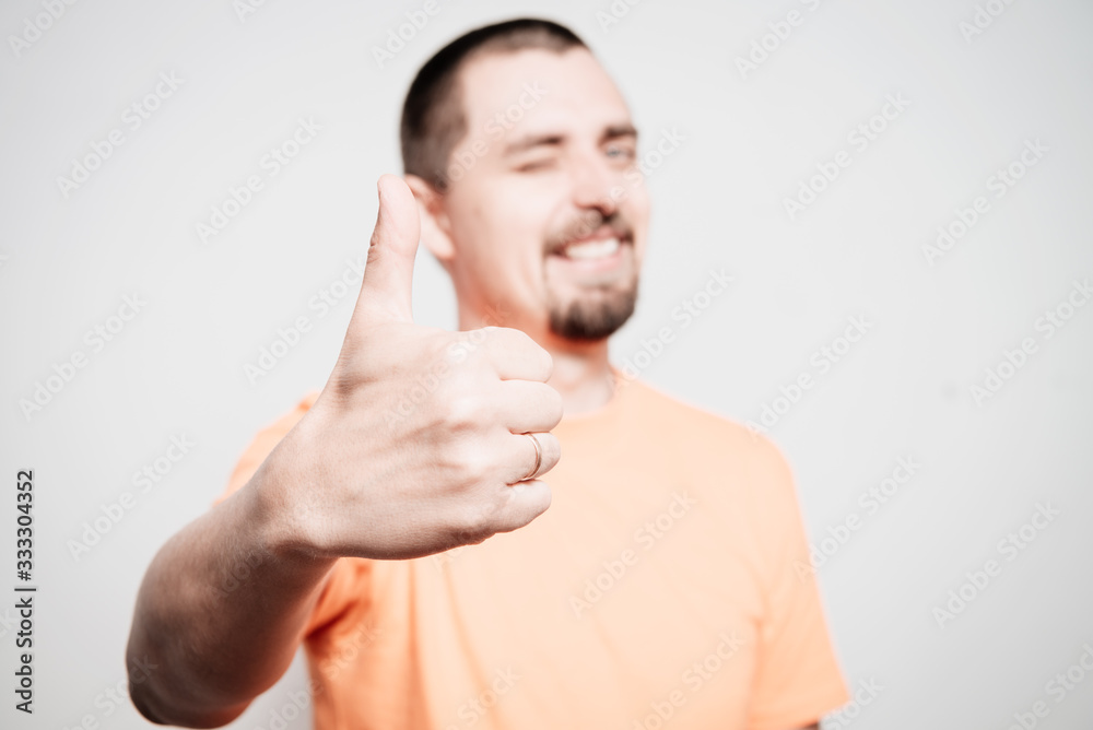 Man Showing Thumb Up Man Showing Thumb Up