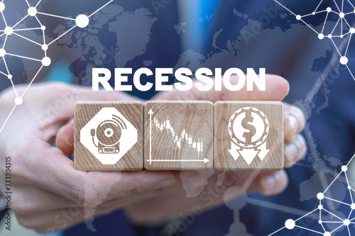 Recession Global Economy Crisis Concept. photo