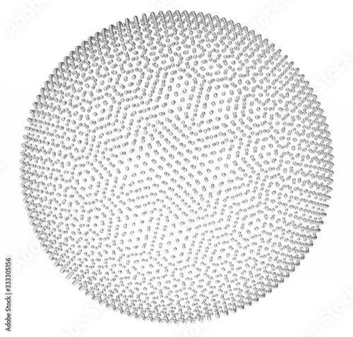 3D Abstract White Sphere