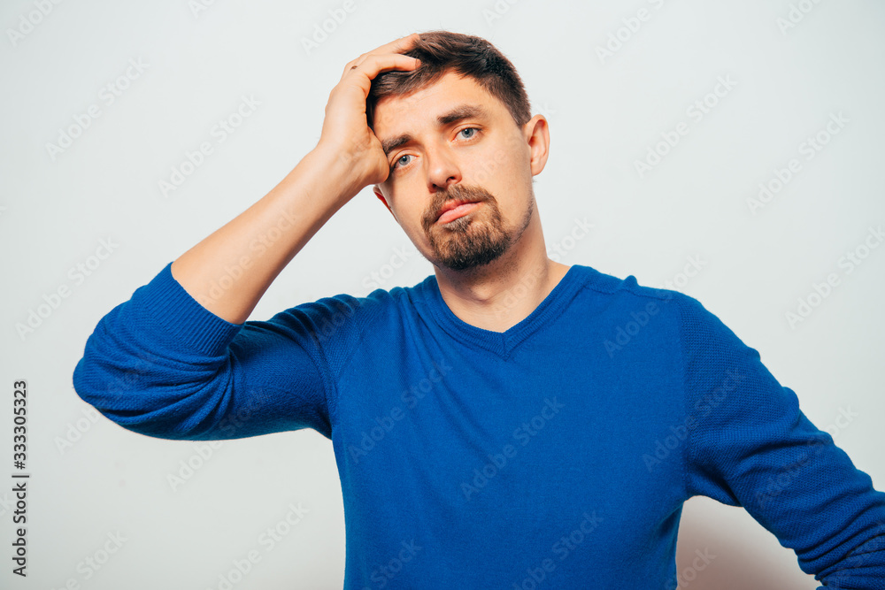 The man is sad The man is sad