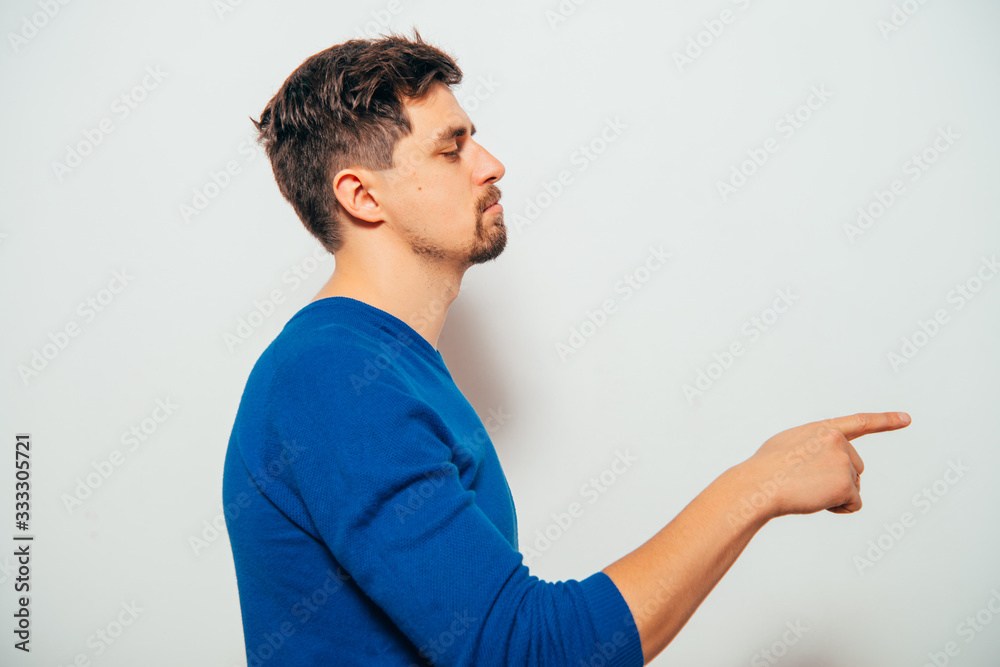 showing the index finger showing the index finger