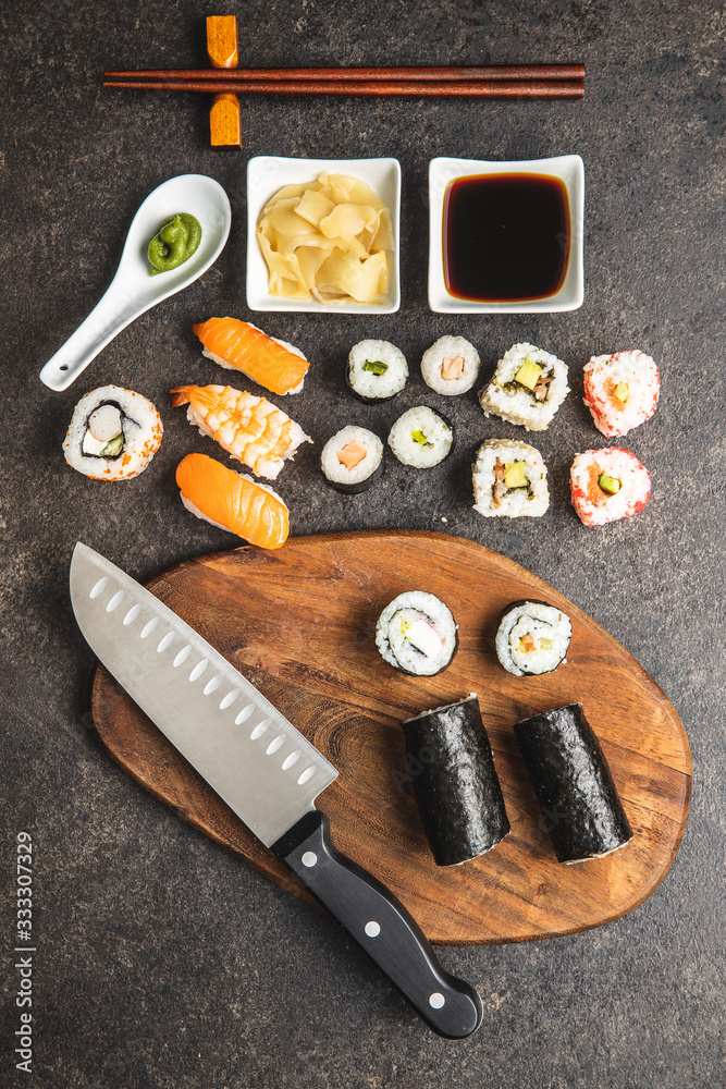 Japanese sushi food. Japanese sushi food.