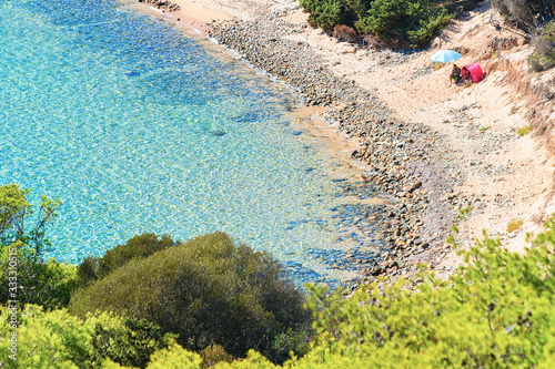 Chia beach and Mediterranian Sea of Sardinia