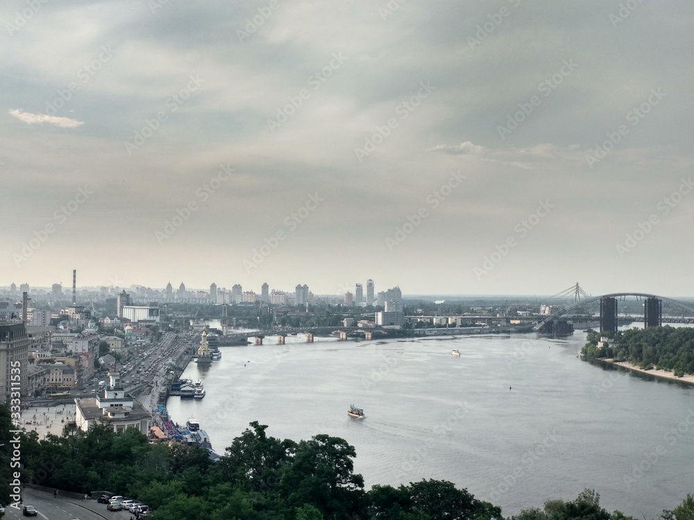 panorama of city kyiv panorama of city kyiv