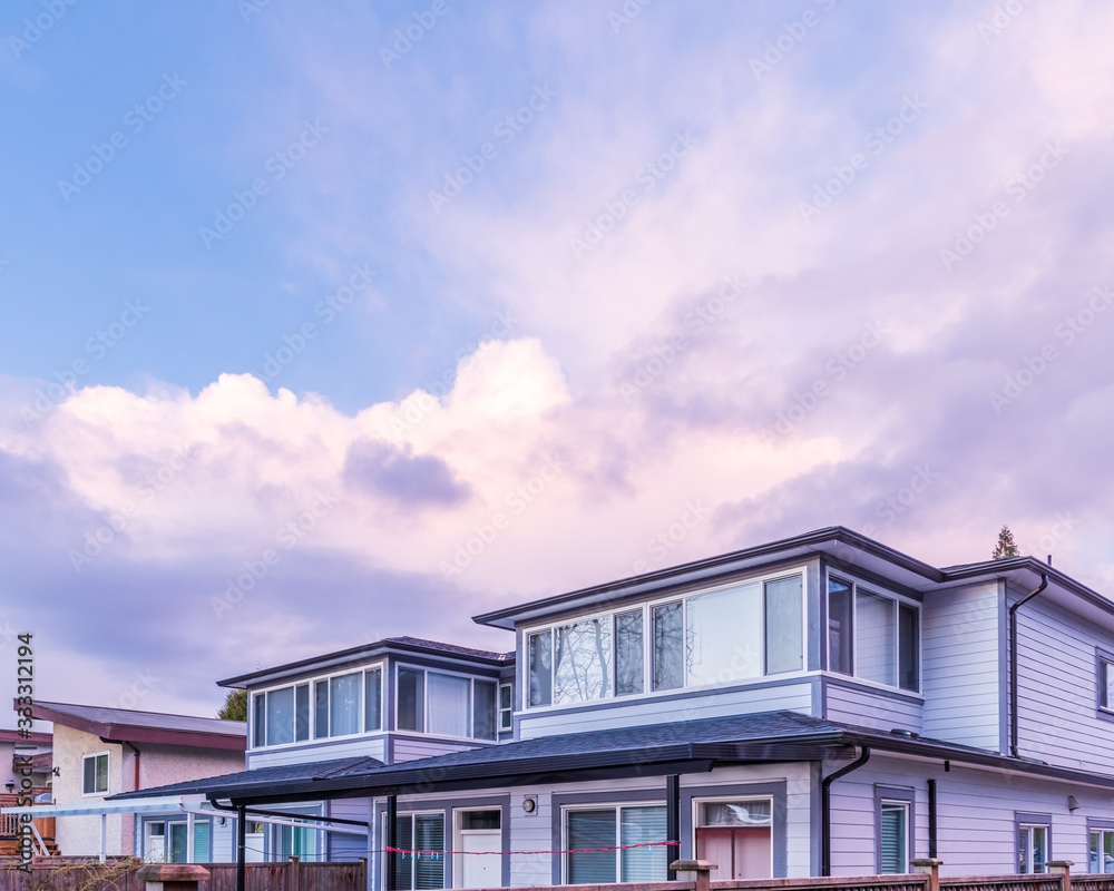 The top of the house with nice window in Vancouver, Canada.