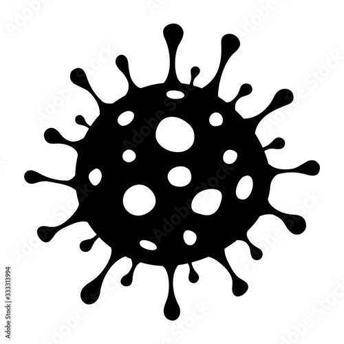Сoronavirus! Stilysed vector illustration white background.