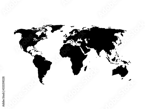 World map vector  isolated on white background
